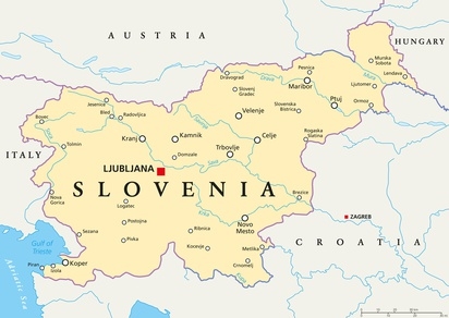 Karte zur Übersicht über Slowenien